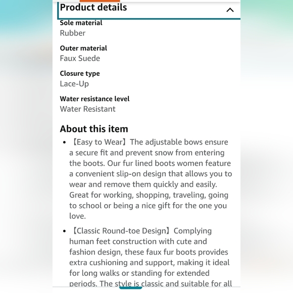 Women's Carmel Brown Faux Fur/Suede Ugg Style Mid Calf Snow Boot- Size 9 - Picture 8 of 10